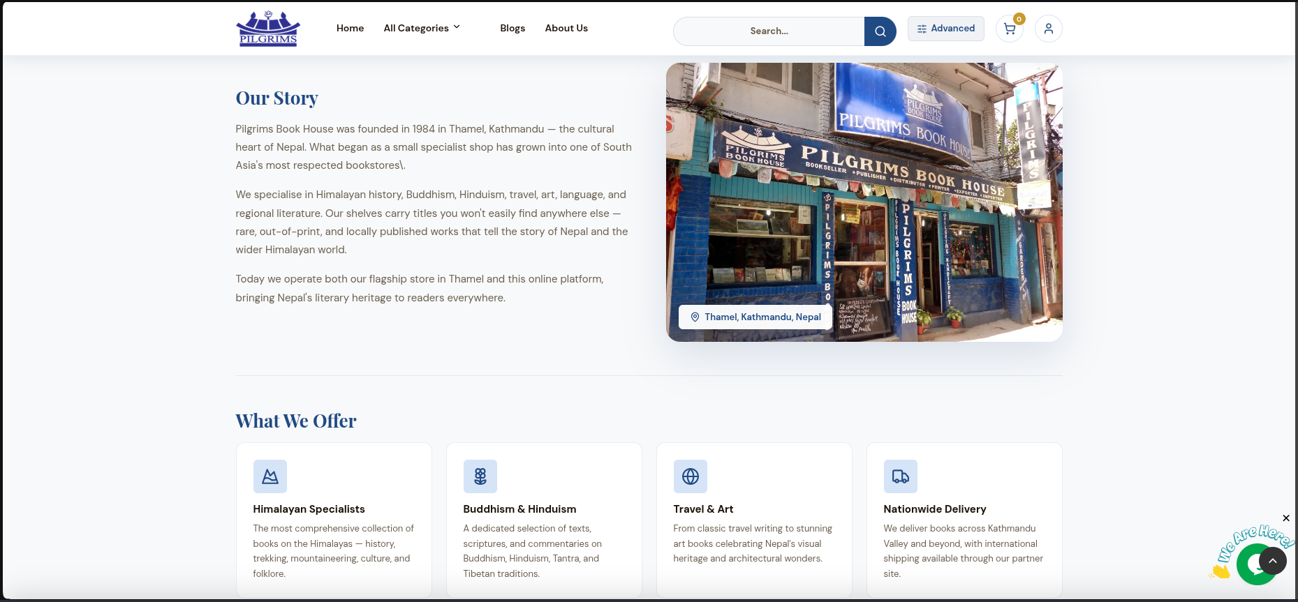 Pilgrims Book House website preview